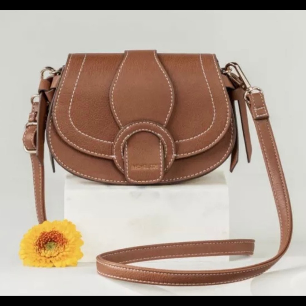 Rachel Zoe Brown Leather Crossbody Saddle Bag